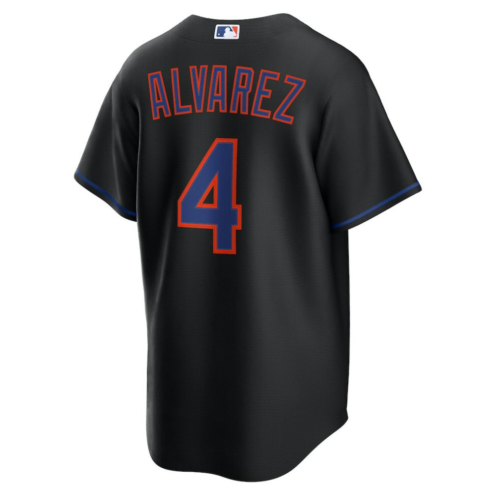 Francisco Alvarez New York Mets Nike Alternate Replica Jersey - Black | MLB Jerseys