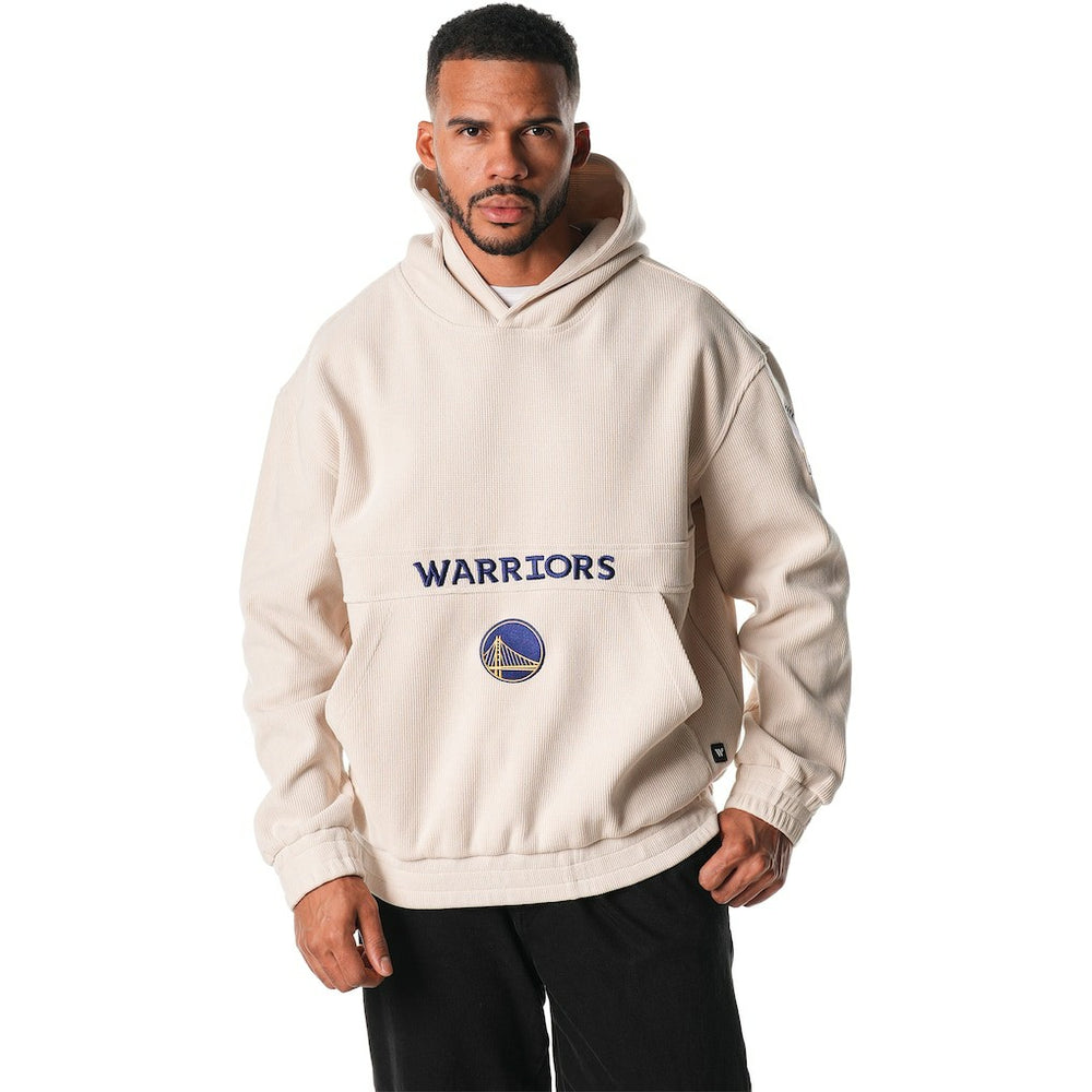 NBA - Golden State Warriors The Wild Collective Unisex Corduroy Tri-Blend Pullover Hoodie - Cream