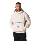 NBA - Philadelphia 76ers The Wild Collective Unisex Corduroy Tri-Blend Pullover Hoodie - Cream