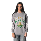 NBA - Boston Celtics The Wild Collective Women's Bleached Tie-Dye Pullover Sweatshirt - Heather Gray