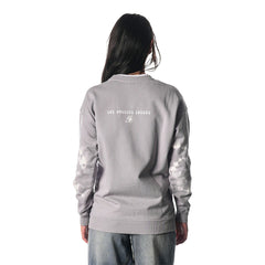 NBA - Los Angeles Lakers The Wild Collective Women's Bleached Tie-Dye Pullover Sweatshirt - Heather Gray