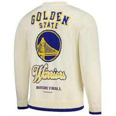 NBA - Golden State Warriors The Wild Collective Unisex Jacquard Knit Pullover Sweater - Cream