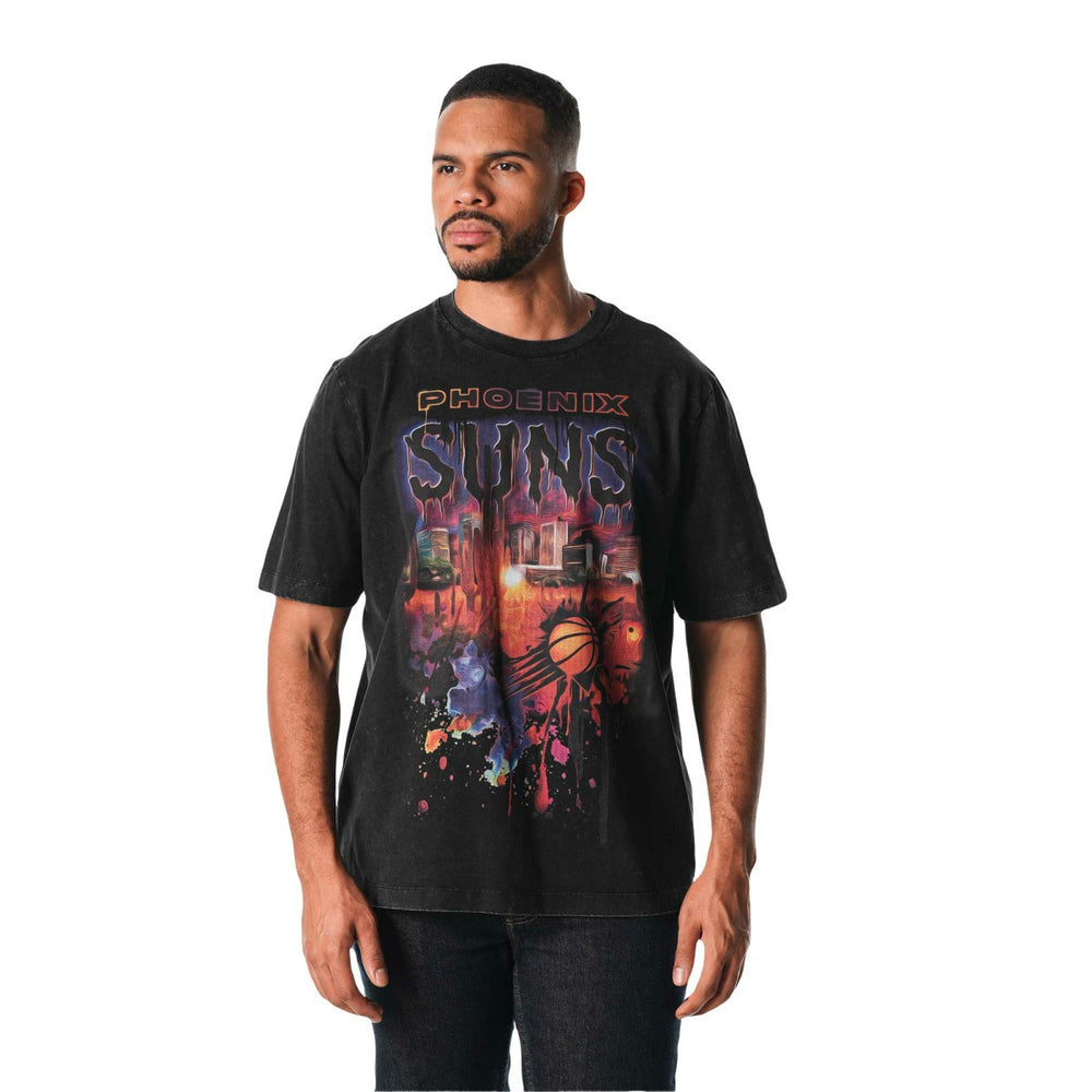 NBA - Phoenix Suns The Wild Collective Unisex Washed T-Shirt - Black