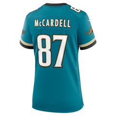 Keenan McCardell Jacksonville Jaguars Women's Prowler Throwback Retired Player Game Jersey Teal - Nike