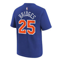 Nike - Mikal Bridges New York Knicks Youth Icon Name & Number T-Shirt - Blue