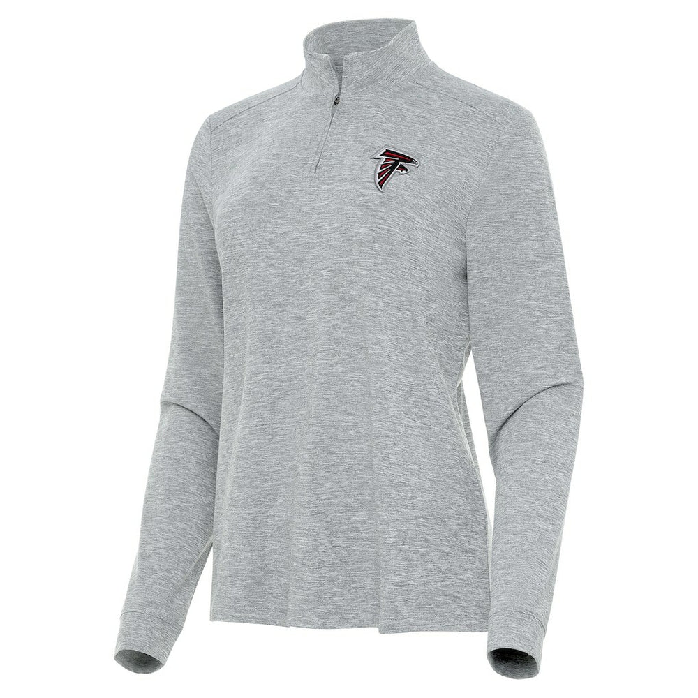 Atlanta Falcons Antigua Women's Mentor Quarter-Zip Jacket Heather Gray - NFL