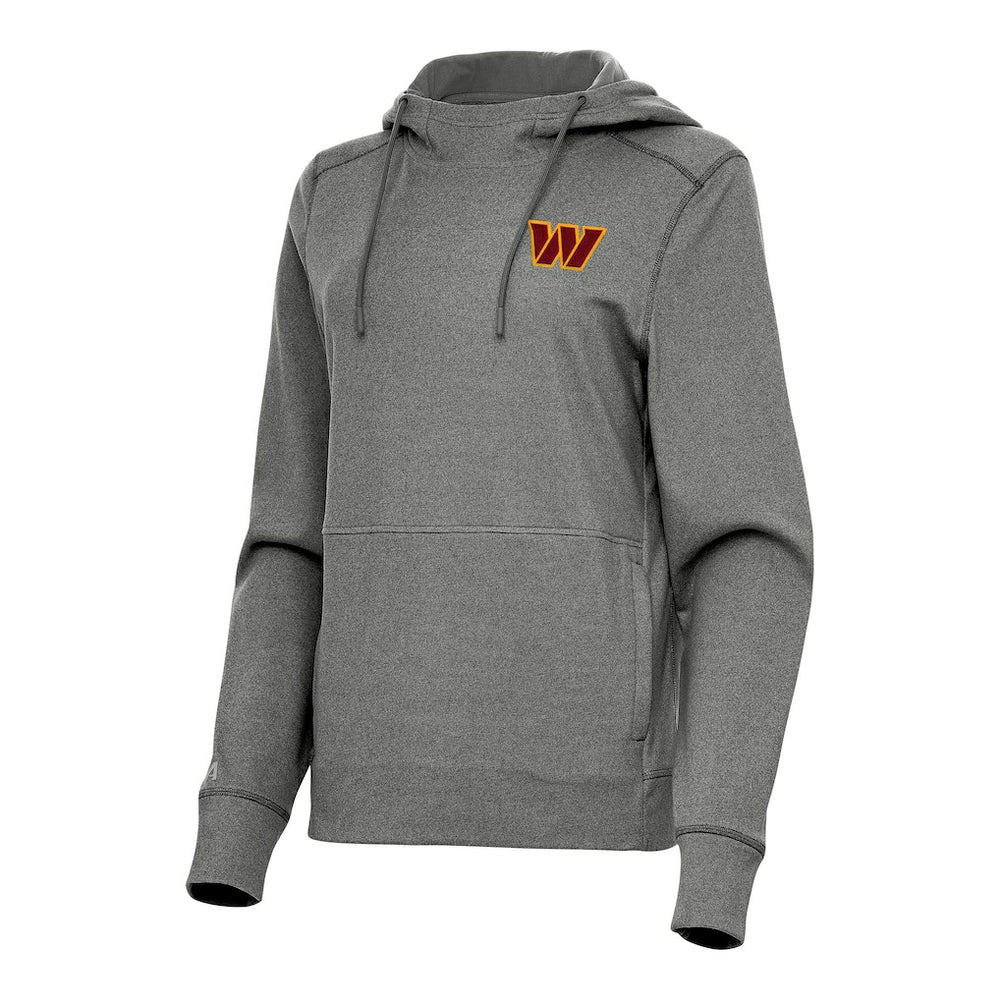 Washington Commanders Antigua Women's Justice Pullover Hoodie Heather Black - NFL