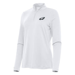 Philadelphia Eagles Antigua Women's Reprocess Quarter-Zip Top White - NFL