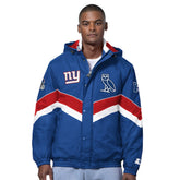 New York Giants OVO x Starter Sideline Full-Snap Puffer Jacket Royal - NFL