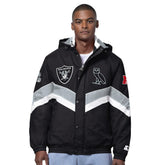 Las Vegas Raiders OVO x Starter Sideline Full-Snap Puffer Jacket Black - NFL