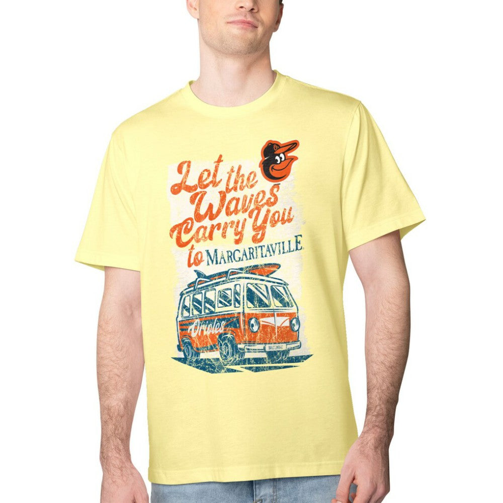 Baltimore Orioles Margaritaville Bus Waves Graphic T-Shirt for sale