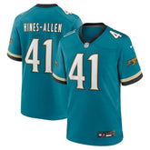 Josh Hines-Allen Jacksonville Jaguars Prowler Throwback Player Game Jersey Teal - Nike