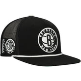 Mitchell & Ness - Brooklyn Nets Roper Trucker Snapback Hat - Black