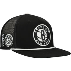 Mitchell & Ness - Brooklyn Nets Roper Trucker Snapback Hat - Black