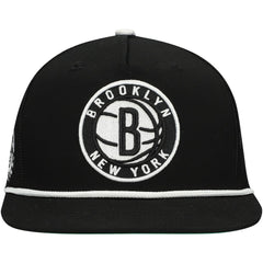 Mitchell & Ness - Brooklyn Nets Roper Trucker Snapback Hat - Black