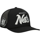 Mitchell & Ness - Brooklyn Nets Script Trucker Adjustable Hat - Black
