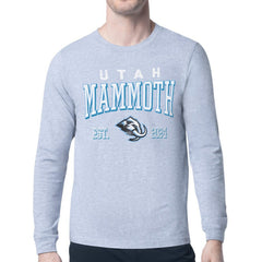 Utah Mammoth - Starter Retro Graphic Long Sleeve T-Shirt Heather Gray