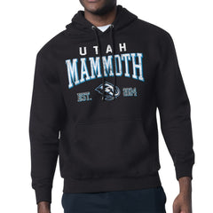 Utah Mammoth - Starter Retro Graphic Fleece Pullover Hoodie Black