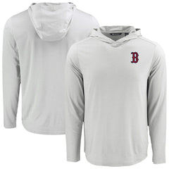 Boston Red Sox Cutter & Buck Coastline Epic Comfort Recycled Eco Hoodie Long Sleeve T-Shirt On Sale