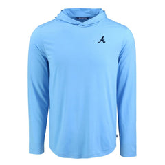 Atlanta Braves Cutter & Buck Coastline Epic Comfort Recycled Eco Hoodie Long Sleeve T-Shirt Online