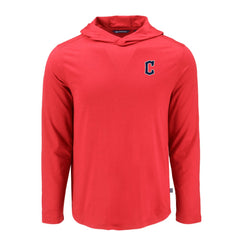 Cleveland Guardians Cutter & Buck Coastline Epic Comfort Recycled Eco Hoodie Long Sleeve T-Shirt for sale