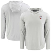 Cleveland Guardians Cutter & Buck Coastline Epic Comfort Recycled Eco Hoodie Long Sleeve T-Shirt Clearance