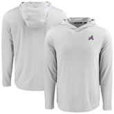 Atlanta Braves Cutter & Buck Coastline Epic Comfort Recycled Eco Hoodie Long Sleeve T-Shirt Online