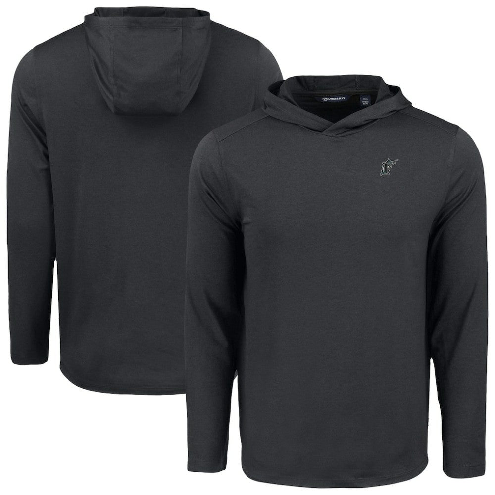 Miami Marlins Cutter & Buck Coastline Epic Comfort Recycled Eco Hoodie Long Sleeve T-Shirt Lifestyle