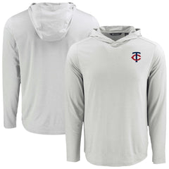 Minnesota Twins Cutter & Buck Coastline Epic Comfort Recycled Eco Hoodie Long Sleeve T-Shirt Clearance