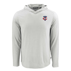 Minnesota Twins Cutter & Buck Coastline Epic Comfort Recycled Eco Hoodie Long Sleeve T-Shirt Clearance