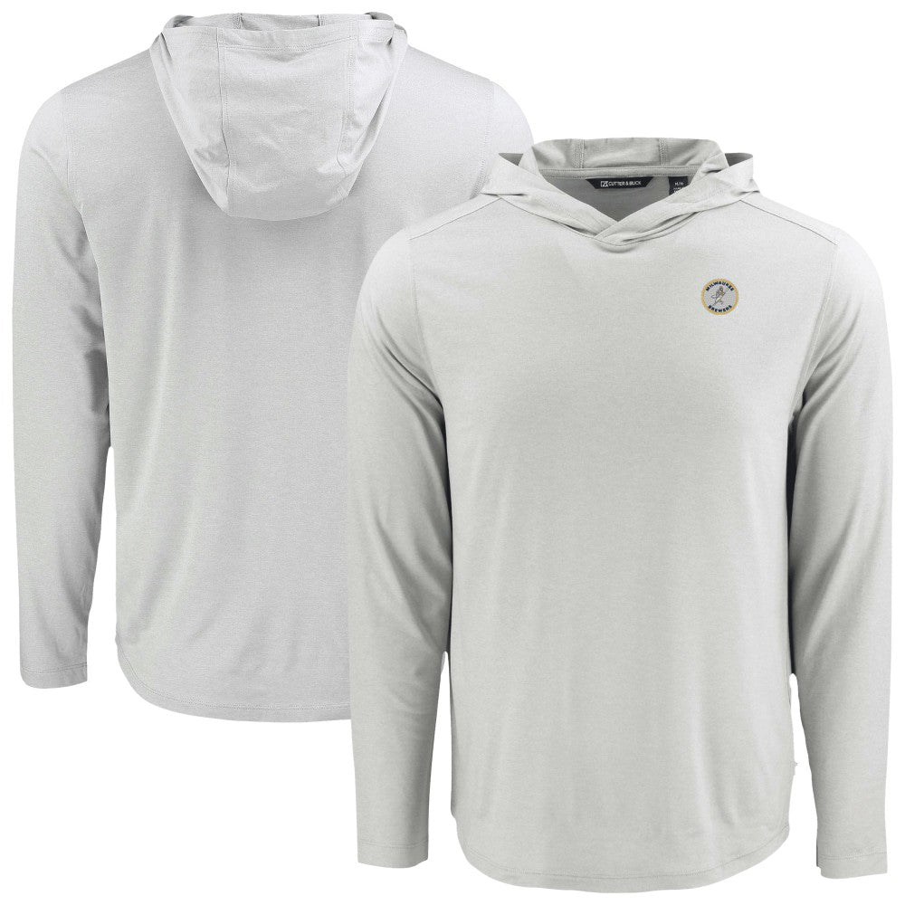 Milwaukee Brewers Cutter & Buck Coastline Epic Comfort Recycled Eco Hoodie Long Sleeve T-Shirt Near Me