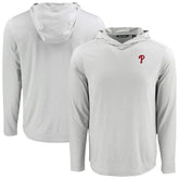 Philadelphia Phillies Cutter & Buck Coastline Epic Comfort Recycled Eco Hoodie Long Sleeve T-Shirt On Sale