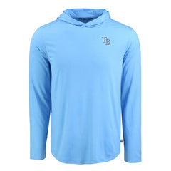 Tampa Bay Rays Cutter & Buck Coastline Epic Comfort Recycled Eco Hoodie Long Sleeve T-Shirt Lifestyle