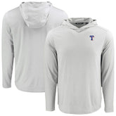 Texas Rangers Cutter & Buck Coastline Epic Comfort Recycled Eco Hoodie Long Sleeve T-Shirt for sale