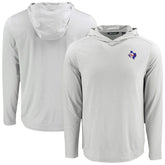 Texas Rangers Cutter & Buck Coastline Epic Comfort Recycled Eco Hoodie Long Sleeve T-Shirt Lifestyle