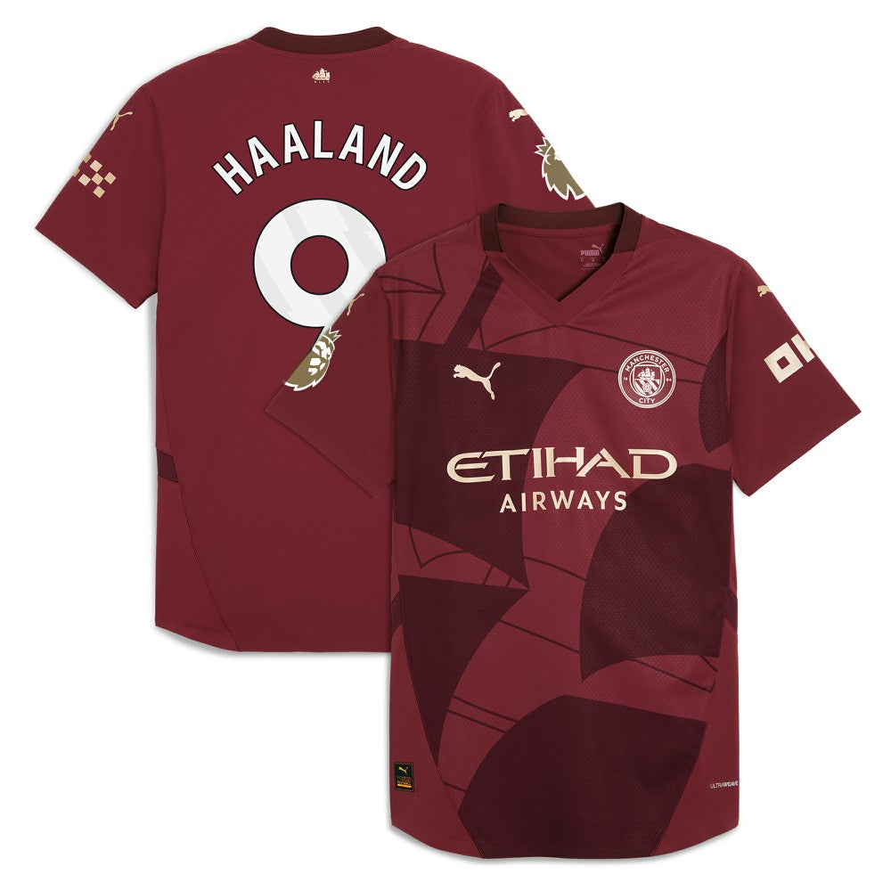Puma Erling Haaland Manchester City 2024/25 Third Player Jerseys - Burgundy