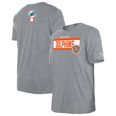 Miami Dolphins New Era 3rd Down High Density Print T-Shirt Gray - NFL