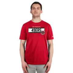 San Francisco 49ers New Era 3rd Down High Density Print T-Shirt Scarlet - NFL