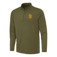San Diego Padres Antigua Reprocess Quarter-Zip Top Clearance