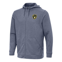 Milwaukee Brewers Antigua Effortless Full-Zip Hooded Jacket for sale