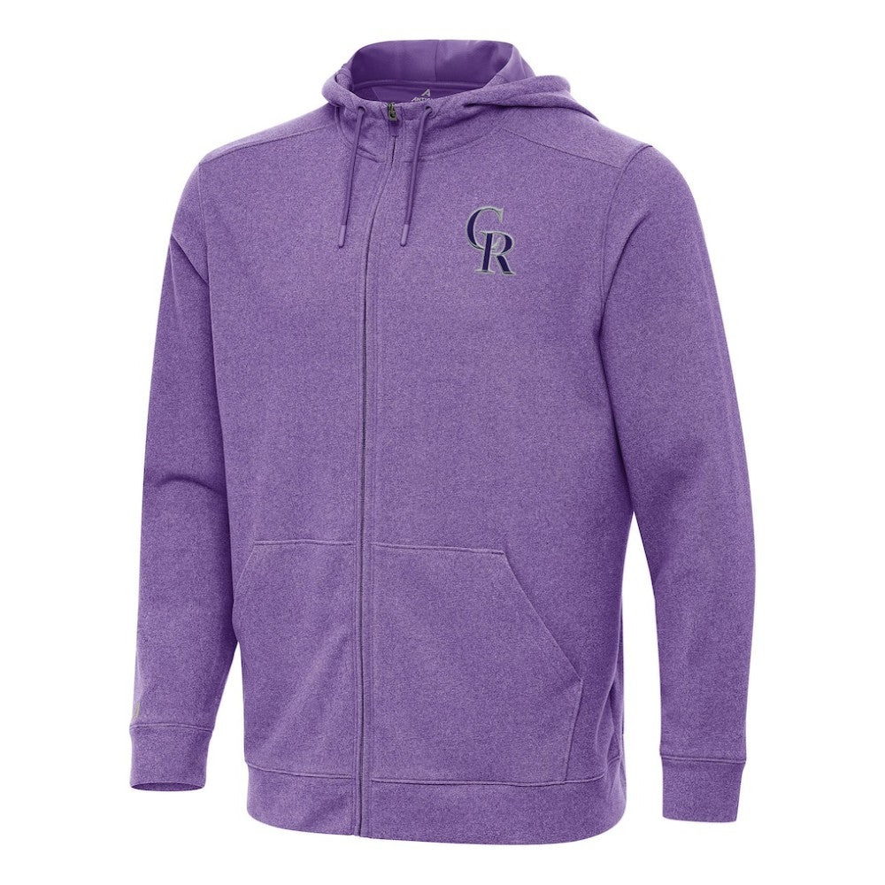 Colorado Rockies Antigua Effortless Full-Zip Hooded Jacket Sale