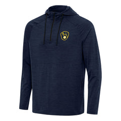 Milwaukee Brewers Antigua Spikes Quarter-Zip Pullover Hoodie Clearance