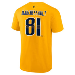 Jonathan Marchessault Nashville Predators - Fanatics Authentic Stack Name & Number T-Shirt Gold