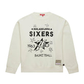 Mitchell & Ness - Philadelphia 76ers Women's Hardwood Classics Pullover Sweatshirt - Cream