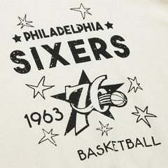 Mitchell & Ness - Philadelphia 76ers Women's Hardwood Classics Pullover Sweatshirt - Cream