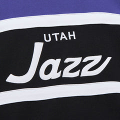 Mitchell & Ness - Utah Jazz Hardwood Classics Vintage Logo Head Coach Pullover Sweatshirt - Black/Purple
