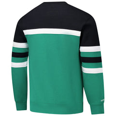 Mitchell & Ness - Boston Celtics Hardwood Classics Vintage Logo Head Coach Pullover Sweatshirt - Kelly Green/Black