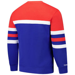 Mitchell & Ness - Denver Nuggets Hardwood Classics Vintage Logo Head Coach Pullover Sweatshirt - Royal/Red
