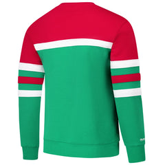 Mitchell & Ness - Milwaukee Bucks Hardwood Classics Vintage Logo Head Coach Pullover Sweatshirt - Green/Red