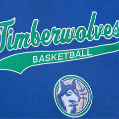 Mitchell & Ness - Minnesota Timberwolves Hardwood Classics Felt Applique Slub T-Shirt - Blue